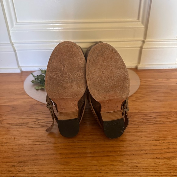 Brown Tall Leather Boots with Wrap Detail - Picture 7 of 8